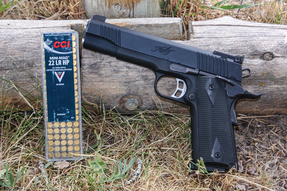 There was even something to satisfy the old bullseye shooter in me; a Kimber 1911 pistol in 22LR. It has great iron sights for the bright daylight conditions typically encountered on summer days in Wyoming.